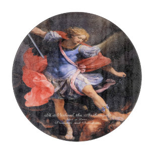 Saint Michael The Archangel Quis ut Deus Cutting Board