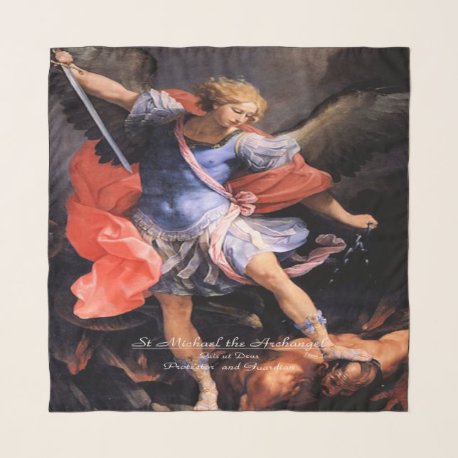 Saint Michael The Archangel Quis ut Deus Scarf (Front)