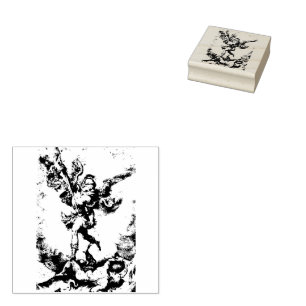 Saint Michael the Archangel  Rubber Stamp