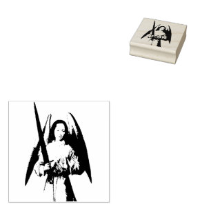 Saint Michael the Archangel Rubber Stamp