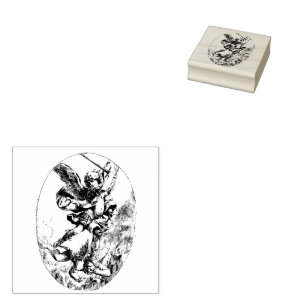 Saint Michael the Archangel  Rubber Stamp