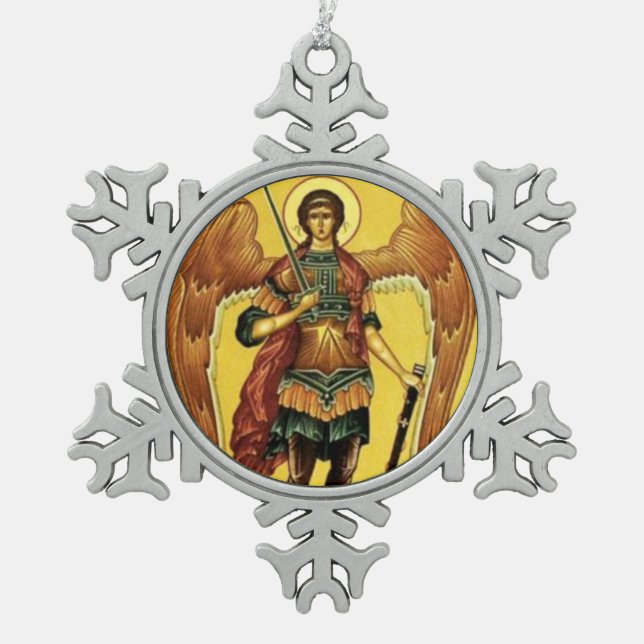 Saint Michael the Archangel Russian Icon Ornament (Front)