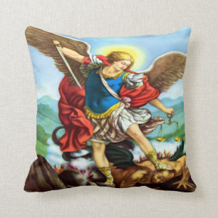 Saint Michael the Archangel Throw Pillow