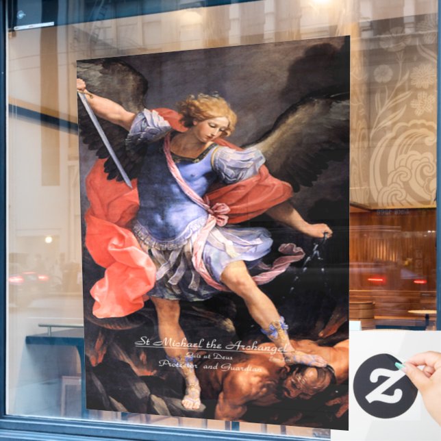 Saint Michael the Archangel Window Cling (Cafe Window)