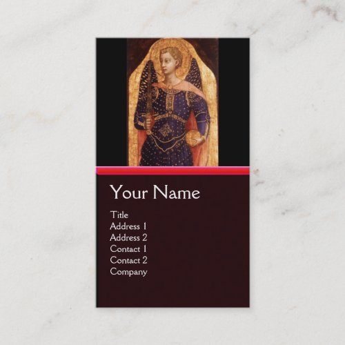 SAINT MICHAEL THE ARCHANGEL WITH DRAGON BUSINESS CARD