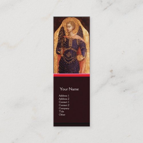 SAINT MICHAEL THE ARCHANGEL WITH DRAGON MINI BUSINESS CARD