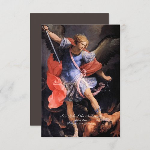 Saint Michael the Archangel with Prayer Enclosure Card