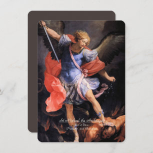 Saint Michael the Archangel with Prayer Holiday Card