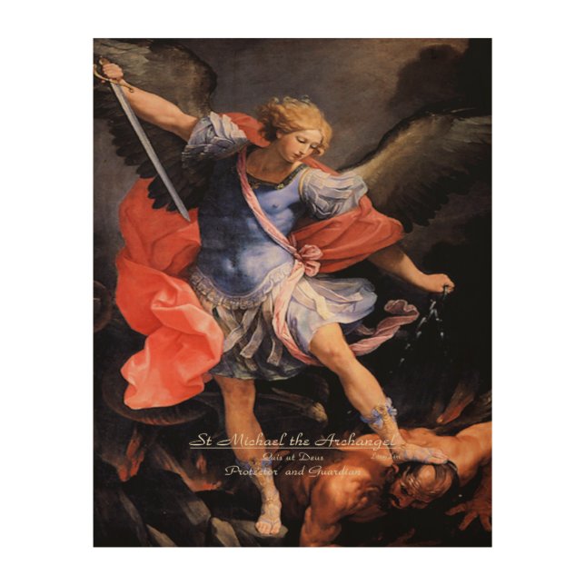 Saint Michael the Archangel Wood Wall Art (Front)