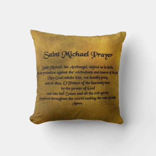 Saint Michael Throw Pillow