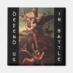 SAINT MICHAEL VANGUISHING SATAN MAGNET