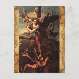SAINT MICHAEL VANGUISHING SATAN POSTCARD