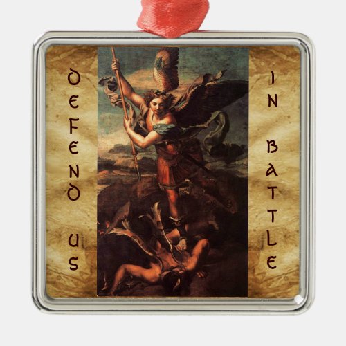 SAINT MICHAEL VANGUISHING SATAN Prayer Metal Ornament