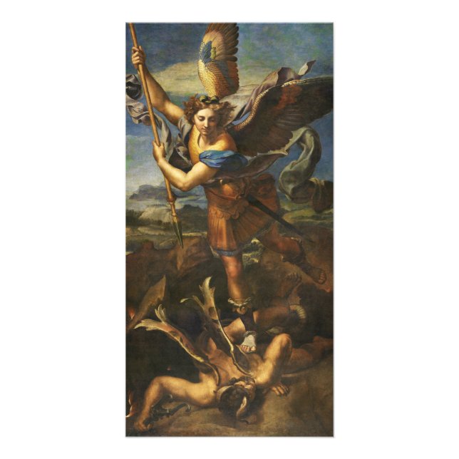 Saint Michael Vanquishing Satan by Raphael Card (Front)