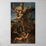 Saint Michael Vanquishing Satan Poster at Zazzle