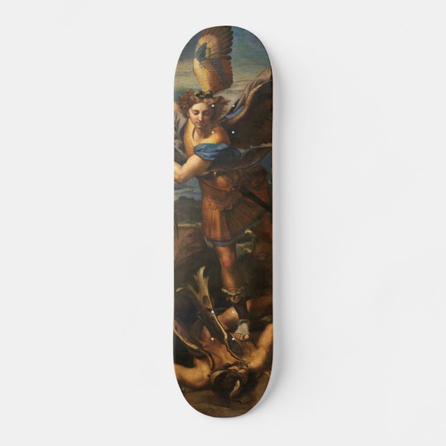 Saint Michael Vanquishing Satan Skateboard Deck (Front)