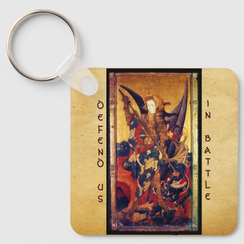 Saint Michael Vanquishing the Devil Keychain
