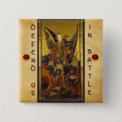 Saint Michael Vanquishing the Devil Pinback Button