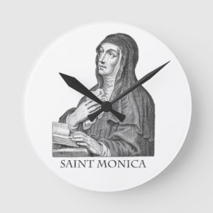 Saint Monica Round Clock