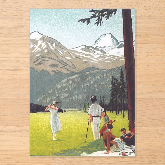 Saint Moritz by Emil Cardinaux Acrylic Invitations (Front)