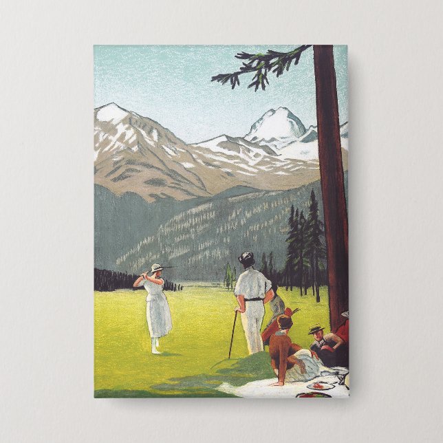 Saint Moritz by Emil Cardinaux Button (Front)