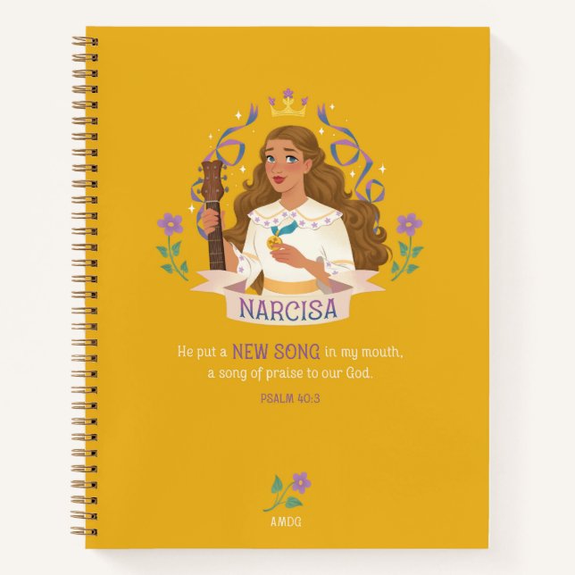 Saint Narcisa de Jesús Spiral Notebook (Front)