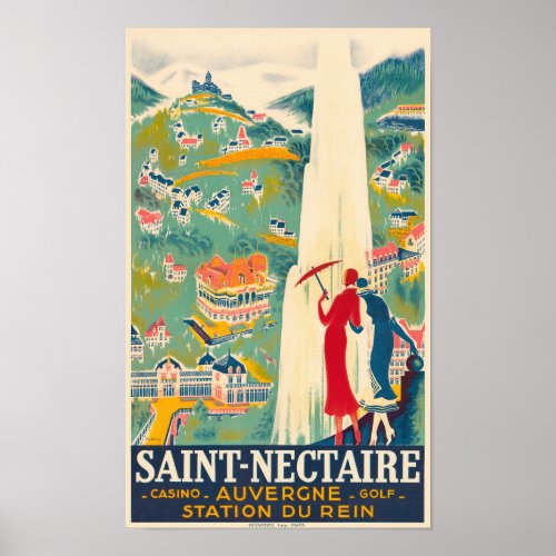 Saint_Nectaire France Vintage Poster