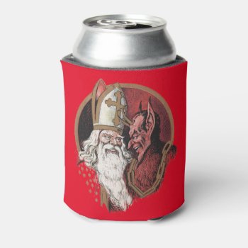 Saint Nicholas And Krampus Can Cooler by WRAPPED_TOO_TIGHT at Zazzle