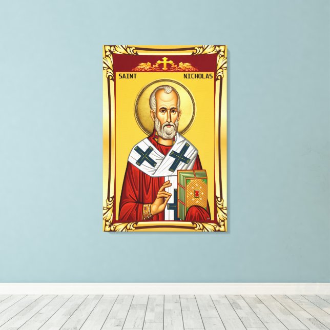 Saint Nicholas Canvas Print (Insitu(Wood Floor))