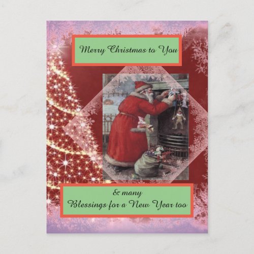 Saint Nicholas Christmas  Holiday Postcard