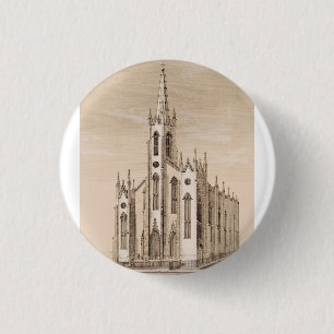 Saint Nicholas Church in New York City Button