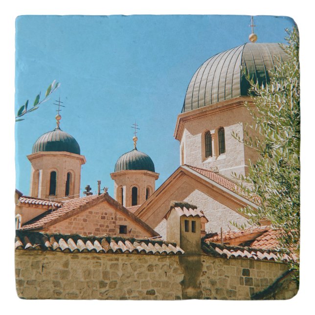 Saint Nicholas' Church - Kotor - Montenegro Trivet (Front)