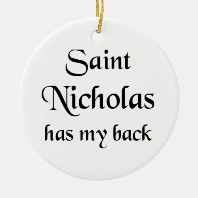 saint nicholas coffee mug ceramic ornament (Front)