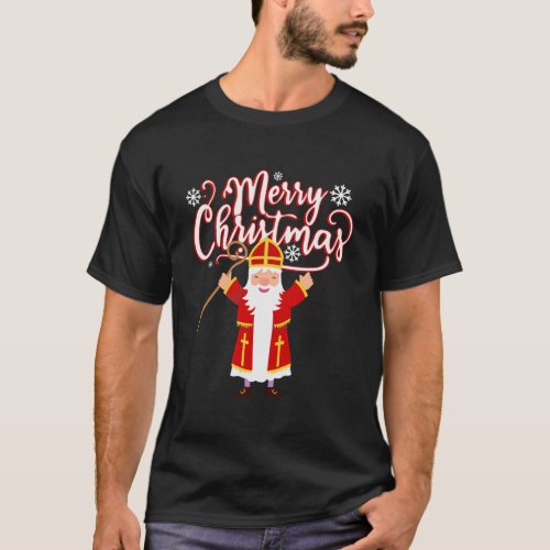 Saint Nicholas Day Gifts Sinterklaas Dutch Merry C T_Shirt