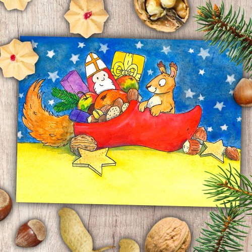 Saint Nicholas Day postcard by Nicole Janes