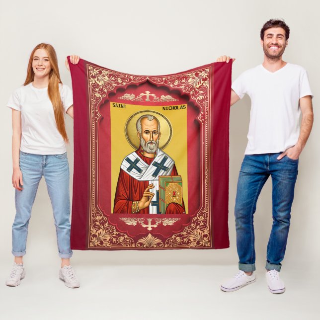 Saint Nicholas Fleece Blanket (In Situ)