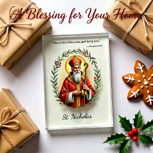 Saint Nicholas God's Peace and Blessings Scripture Acrylic Award