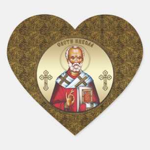 Saint Nicholas Heart Sticker