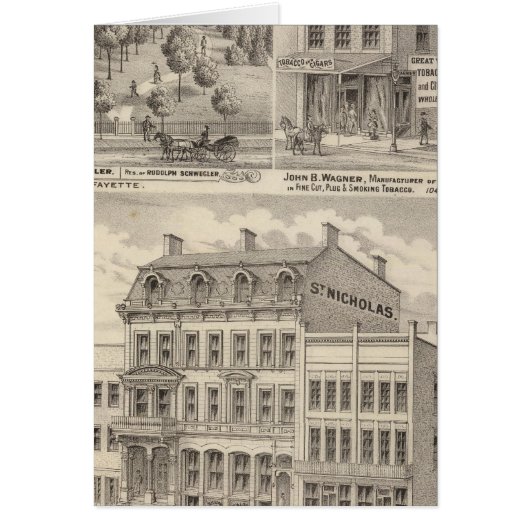 Saint Nicholas Hotel, La Fayette Cards (Front)