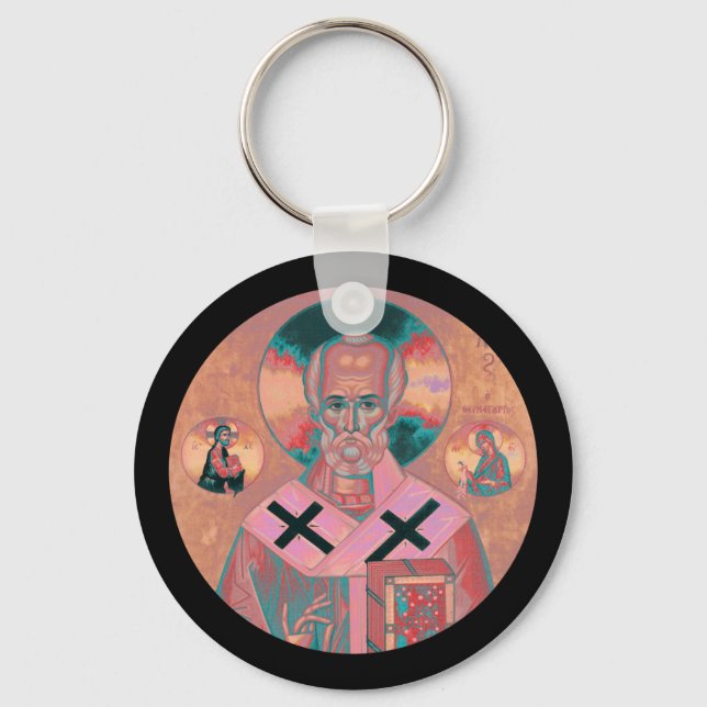 Saint Nicholas Icon Keychain (Front)