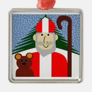Saint Nicholas Metal Ornament