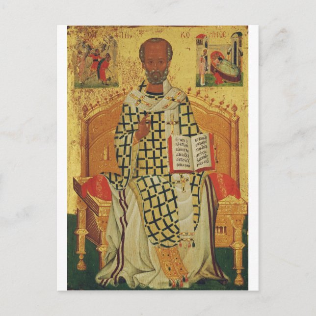Saint Nicholas of Myra Orthodox Icon Postcard (Front)