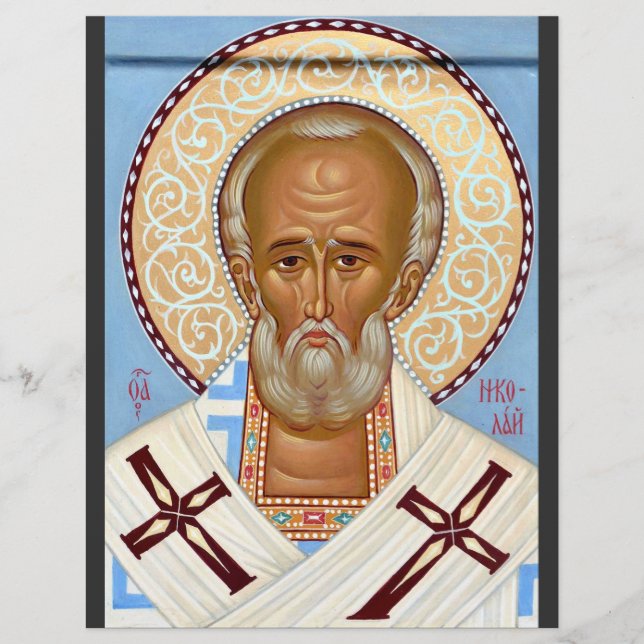 Saint Nicholas of Myra Premium Orthodox Art Flyer (Front)