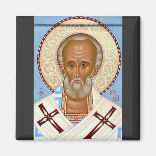 Saint Nicholas of Myra Premium Orthodox Art Magnet