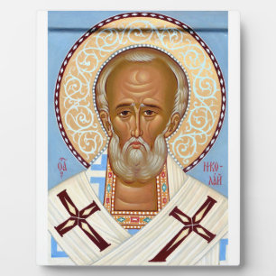 Saint Nicholas of Myra Premium Orthodox Art Plaque
