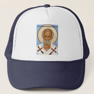 Saint Nicholas of Myra Premium Orthodox Art Trucker Hat