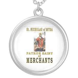 SAINT NICHOLAS of MYRA Silver Plated Necklace