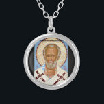 Saint Nicholas of Myra Silver Plated Necklace<br><div class="desc">Saint Nicholas of Myra was an early Christian bishop of Greek descent from the maritime city of Myra in Asia Minor.</div>