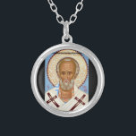 Saint Nicholas of Myra Silver Plated Necklace<br><div class="desc">Saint Nicholas of Myra was an early Christian bishop of Greek descent from the maritime city of Myra in Asia Minor.</div>