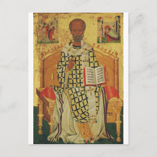 Saint Nicholas of Myra Wonderworker Icon Postcard